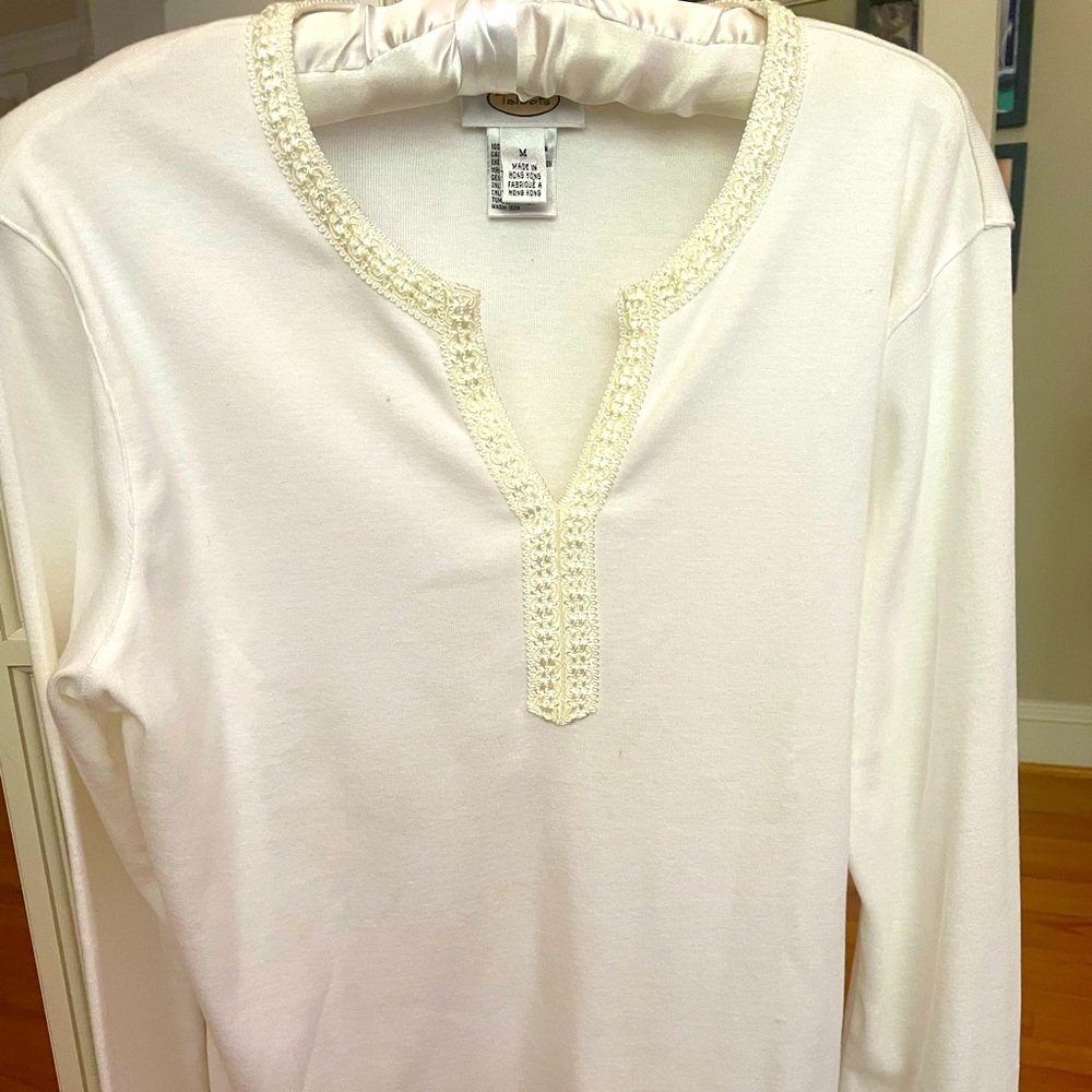 Talbots cotton shirt l/s medium new